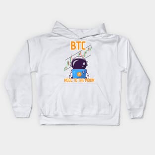 BTC HODL TO THE MOON Kids Hoodie